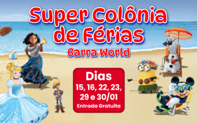 A partir do dia 15/01 – Super Colônia de Férias