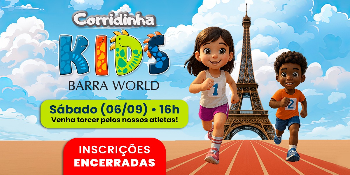 A Sétina Edição da Corridinha kids no Shopping Barra World Shopping e Park