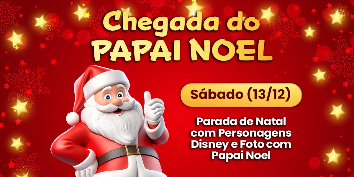Chegada do Papai Noel no Barra World Shopping e Park Participe