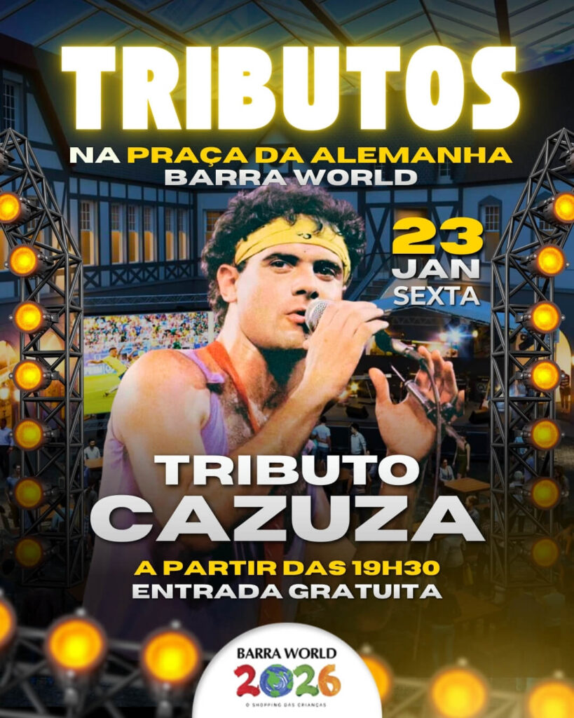 Dia 23/01 Tributo Cazuza na Praça da Alemanha