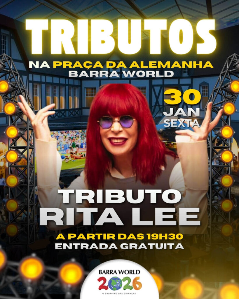 Dia 30/01 Tributo a Rita Lee na Praça da Alemanha