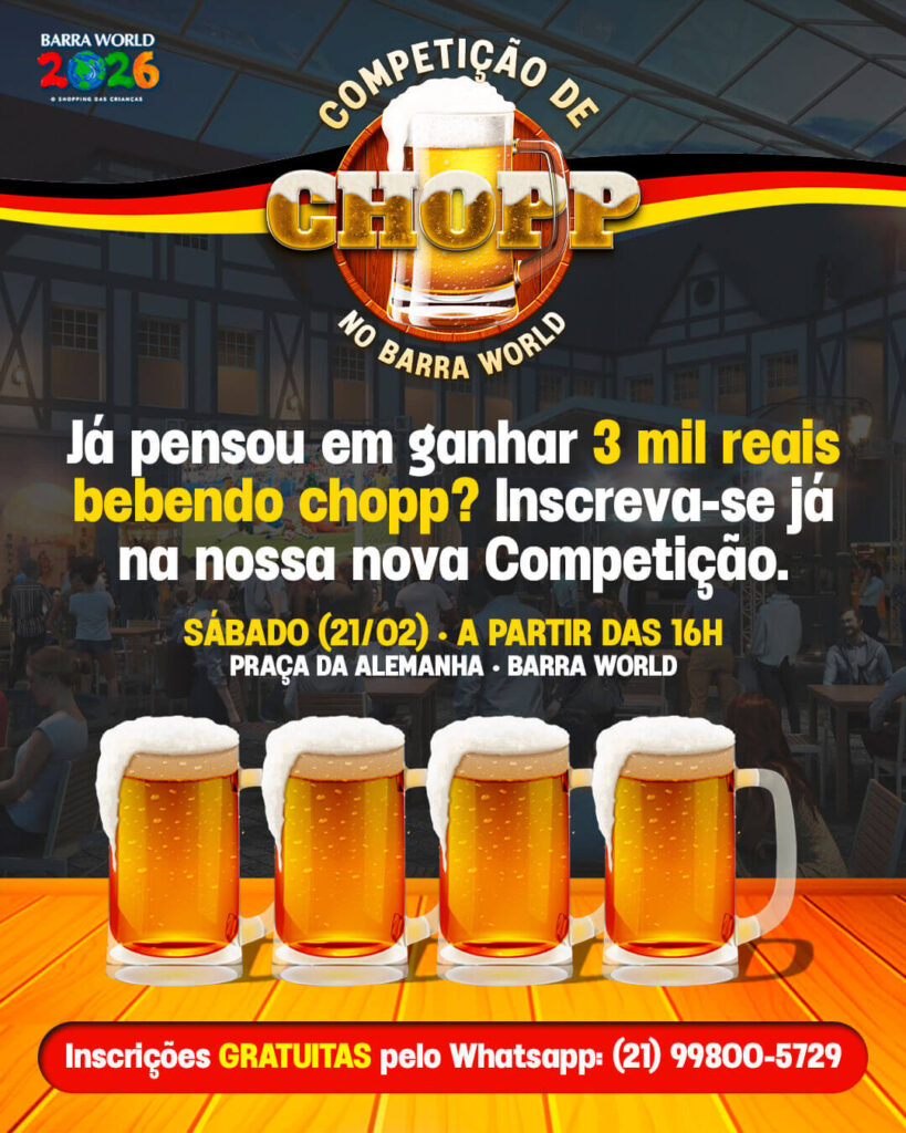 Competição de Chopp do Shopping Barra World Shopping e Park
