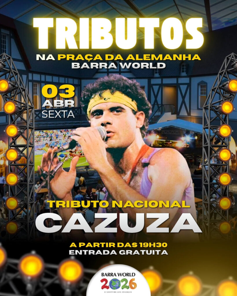Dia 03 de Abril, Sexta-feira às 19h30 Tributo a Cazuza - Ideologia, Verdade e Rock no Palco
