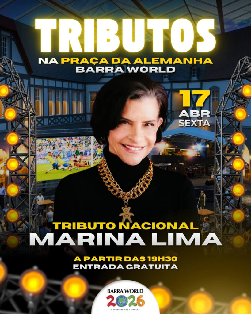 Dia 17 de Abril, Sexta-feira às 19h30 Tributo a Marina Lima - Charme, Sintonia e Elegância no Palco