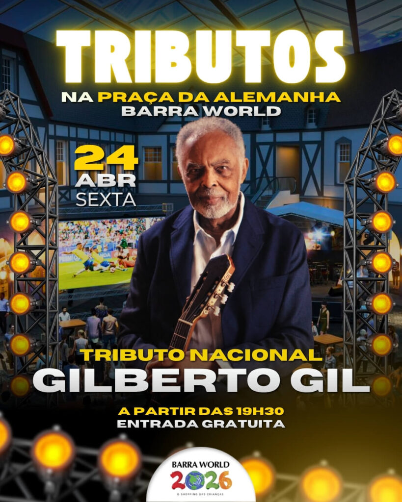 Dia 24 de Abril, Sexta-feira às 19h30 Tributo a Gilberto Gil - Toda Menina Baiana Uma Noite de Ritmo, Cultura e Brasilidade