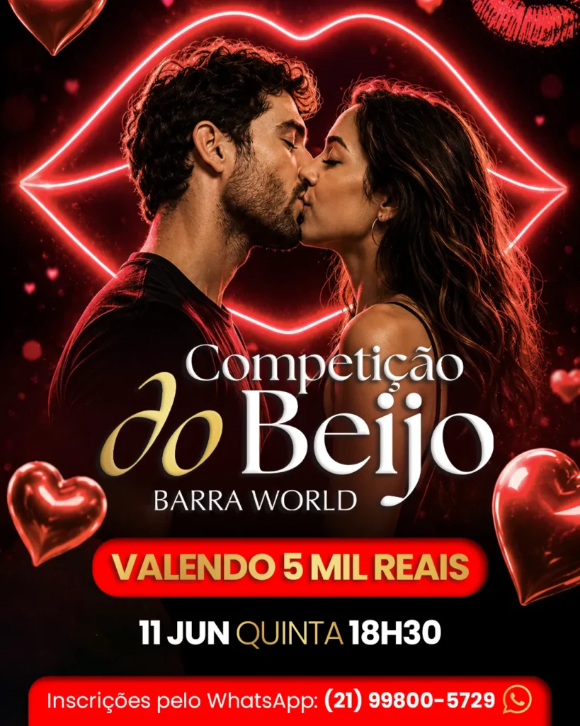 Competição do Beijo no Shopping Barra World Shopping & Park