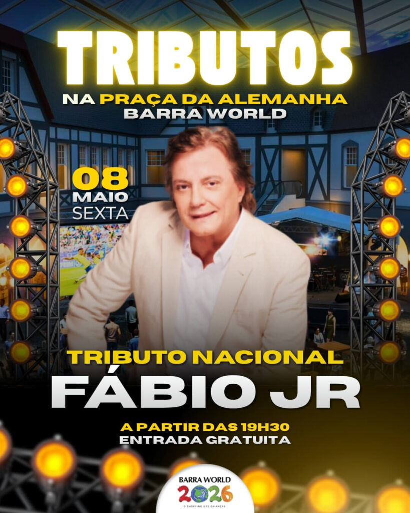 Tributo a Fábio Jr no Barra World Shopping – Show gratuito no Recreio dos Bandeirantes