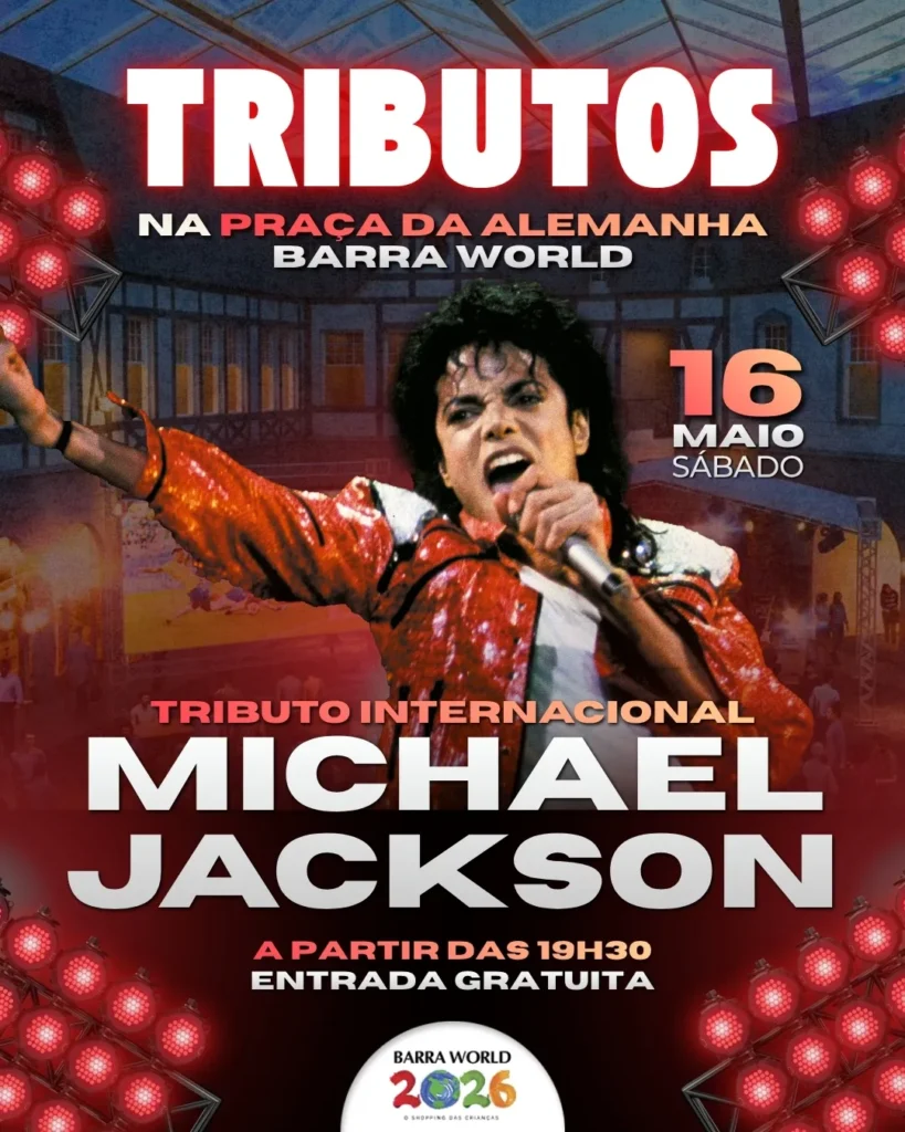 Tributo a Michael Jackson no Barra World Shopping – Show gratuito no Recreio dos Bandeirantes