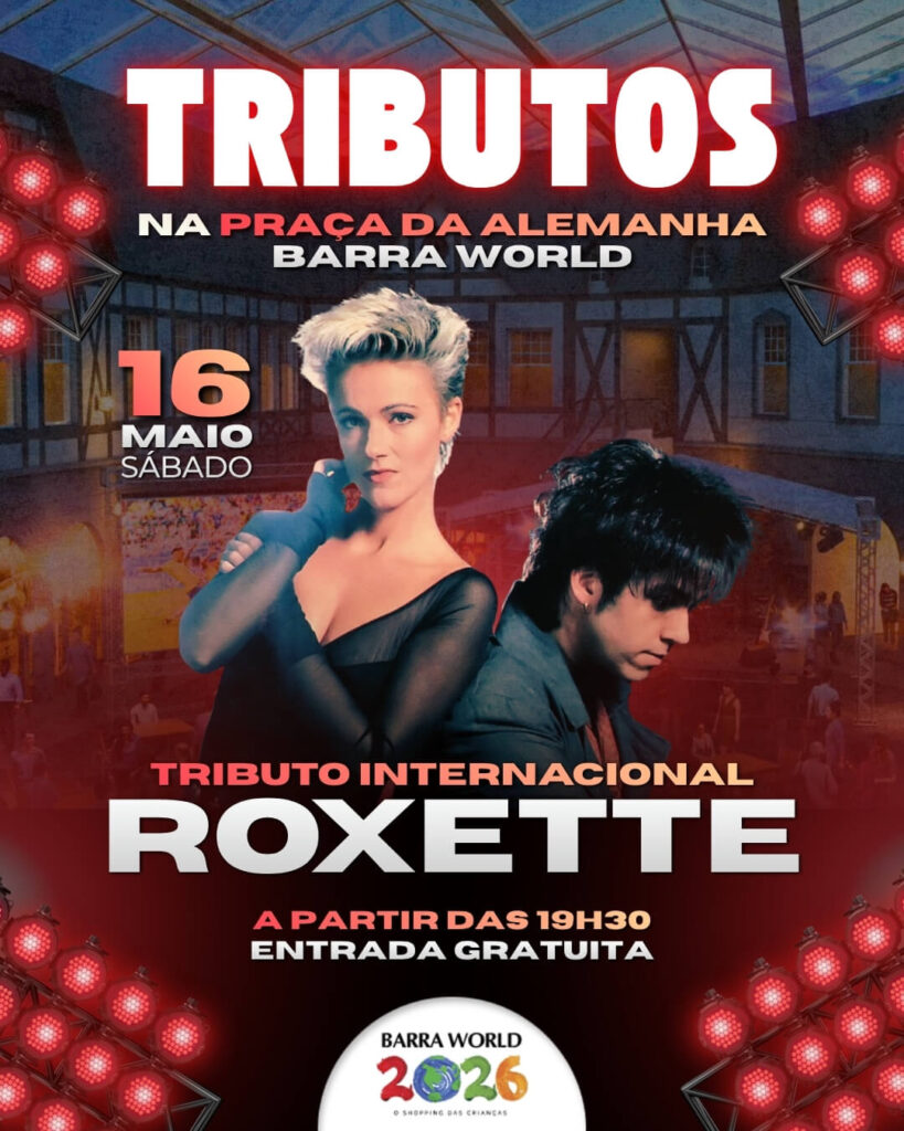 Tributo ao Roxette no Barra World Shopping – Show gratuito no Recreio dos Bandeirantes