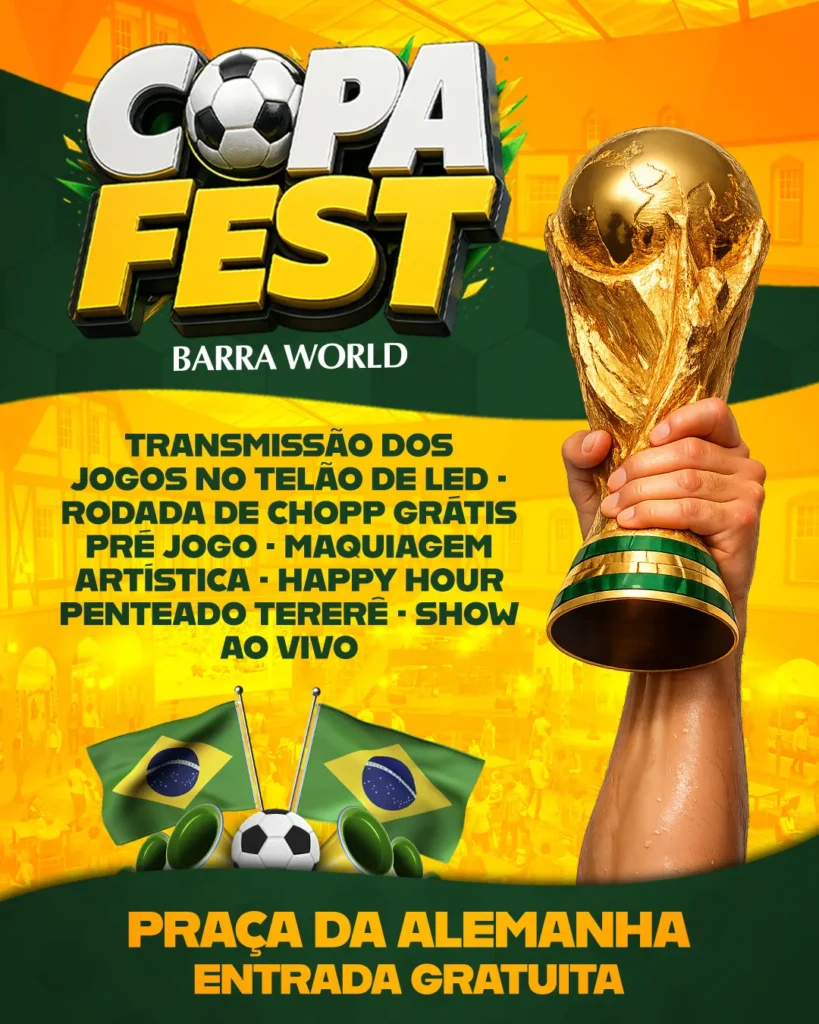 Evento Copa Fest no Barra World Shopping e Park