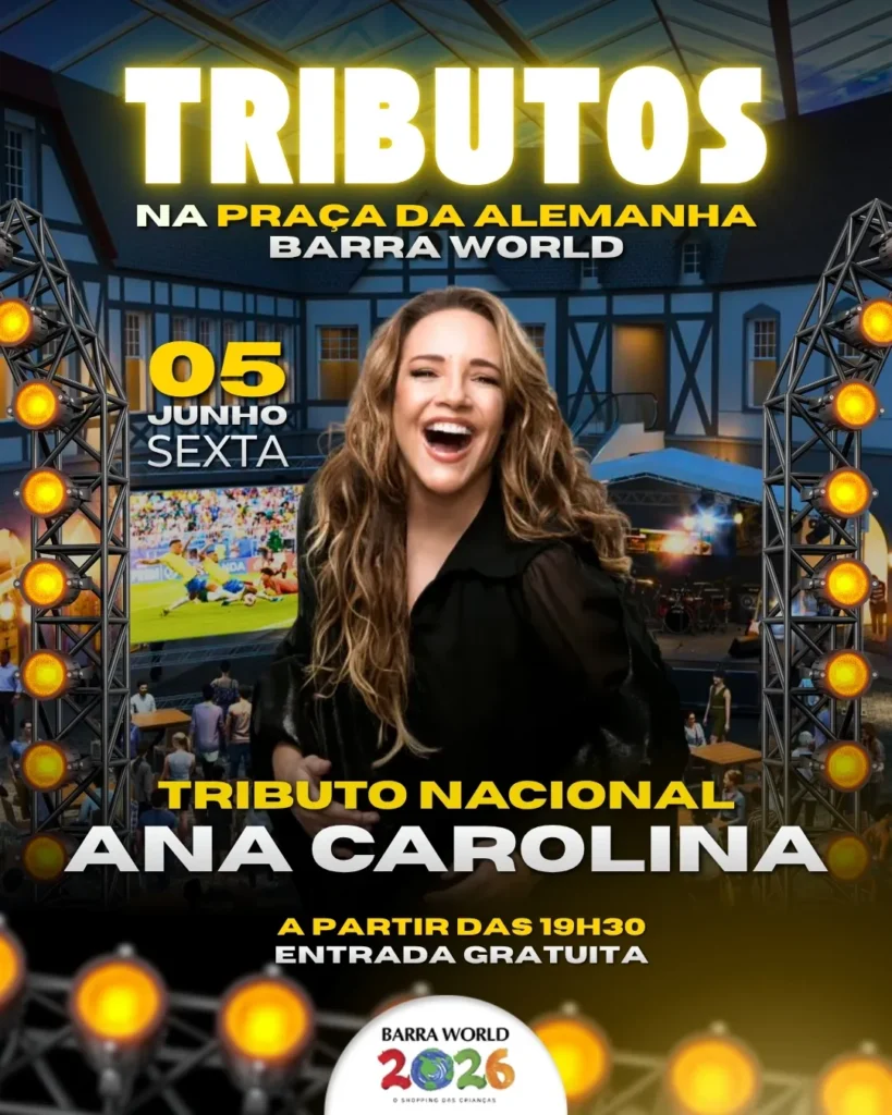 Tributo a Ana Carolina no Barra World Shopping – Show gratuito no Recreio dos Bandeirantes