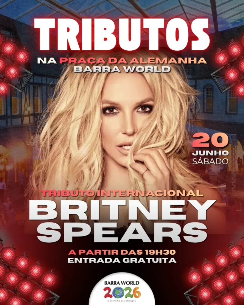 Tributo a Britney Spears no Barra World Shopping – Show gratuito no Recreio dos Bandeirantes