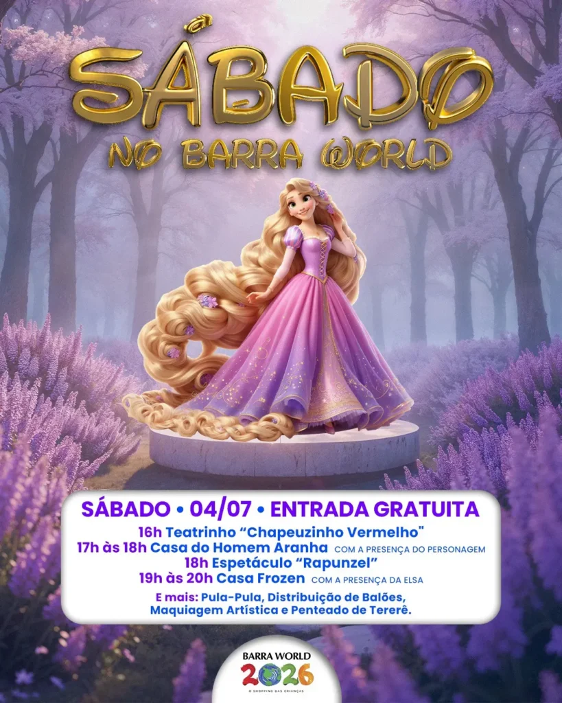 Espetáculo Rapunzel e Chapeuzinho Vermelho, Recreio dos Bandeirantes, 04 de julho de 2026