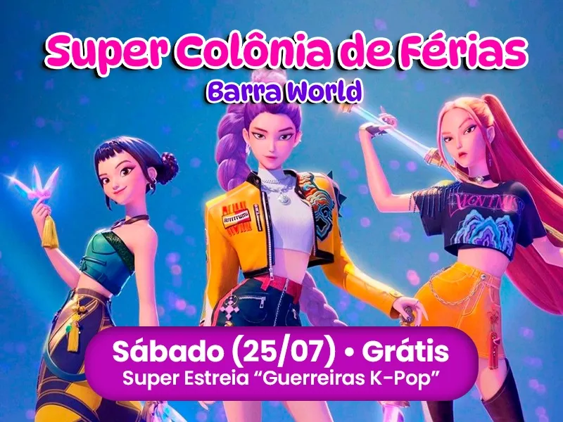 Super Colônia de Férias no Shopping Barra World evento gratuito no Recreio dos Bandeirantes