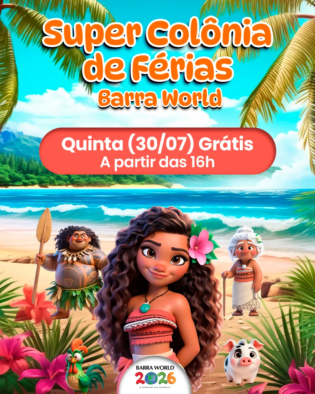 Super Colônia de Férias no Shopping Barra World no Recreio dos Bandeirantes no dia 30 de Julho