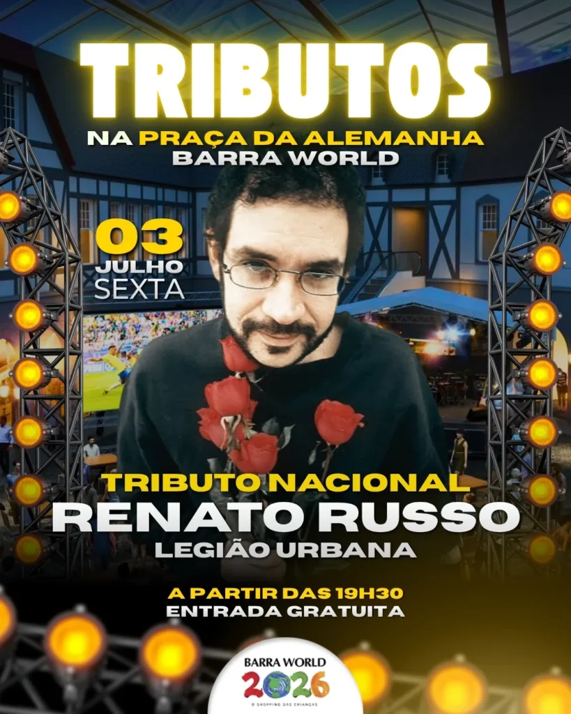 Tributo a Renato Russo no Barra World – Uma Noite de Poesia, Rock e Legião Urbana