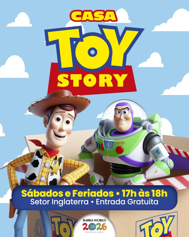 Casa Toy Story no Barra World Evento Gratuito