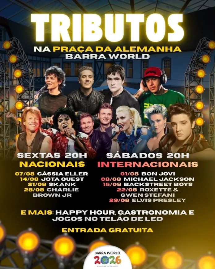 tributos um evento gratuito no shopping barra world no recreio dos bandeirantes
