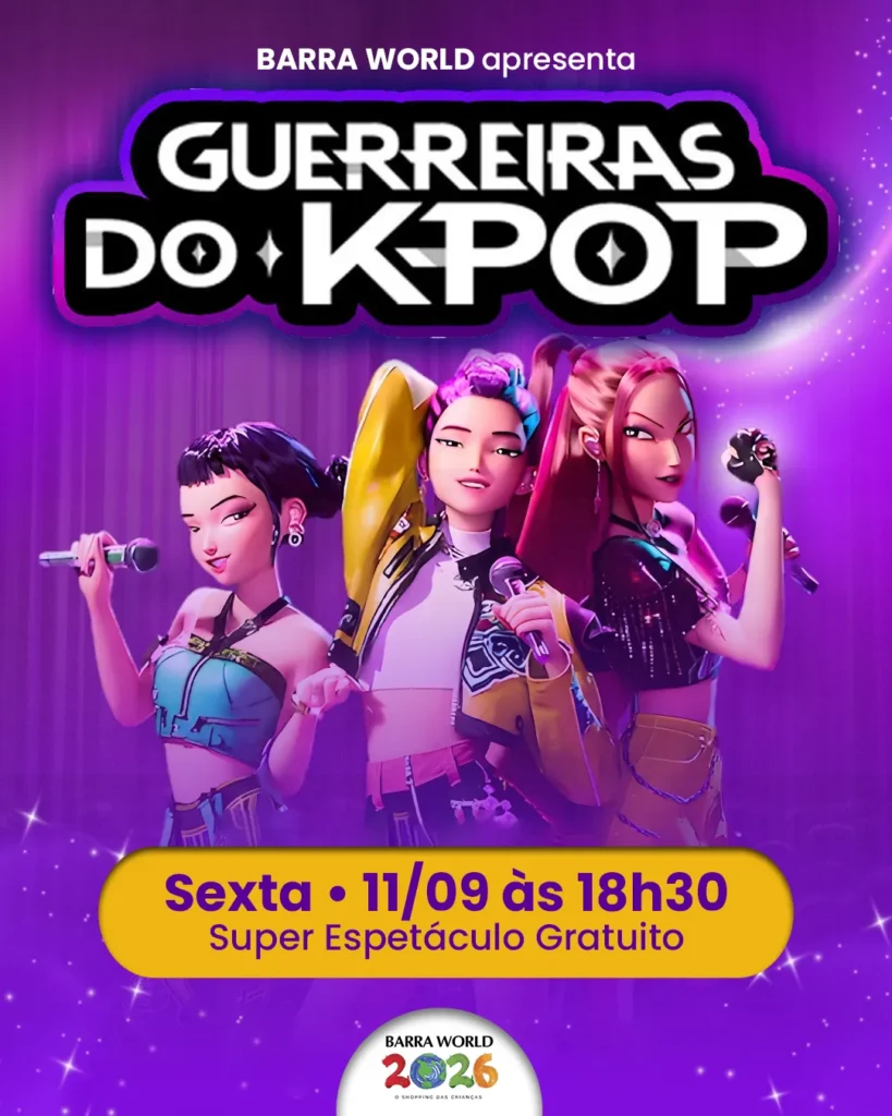 Espetáculo infantil Guerreiras do KPop no Barra World Shopping, Praça da França, Recreio dos B
