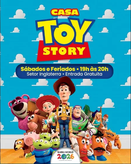 Toy Story Novo Horário shopping barra world no recreio dos bandeirantes