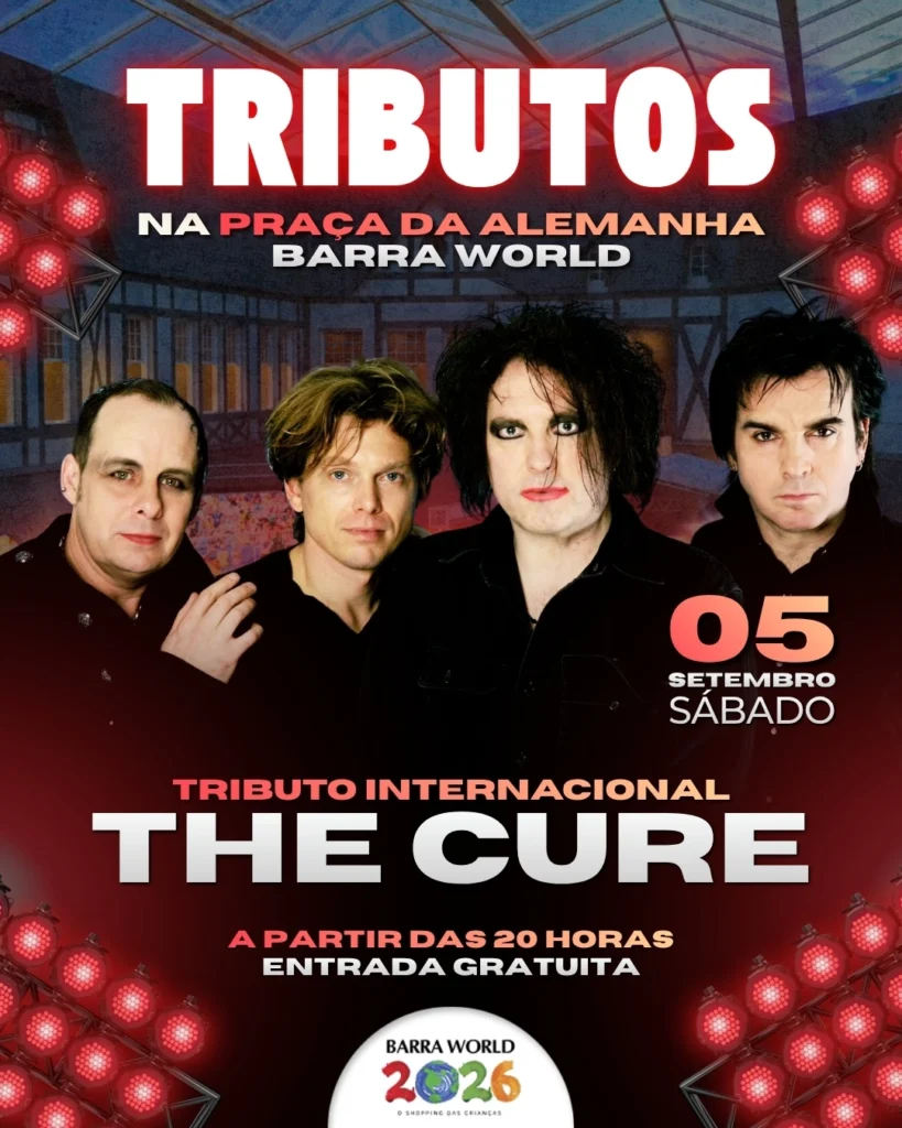 Tributo ao The Cure no Barra World Shopping – Show gratuito no Recreio dos Bandeirantes