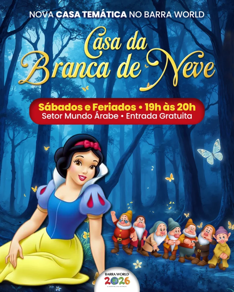 Programação 4 Casa Branca de Neve Barra world shopping no Recreio dos Bandeirantes no Rio de janeiro