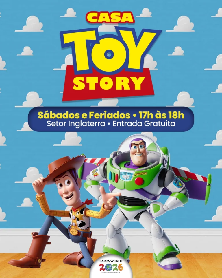 Programação 3 Casa Toy Story Barra world shopping no Recreio dos Bandeirantes no Rio de janeiro